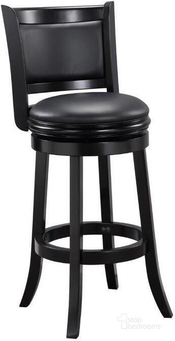The appearance of Augusta 29 Inch Swivel Bar Stool In Black designed by Boraam Industries in the modern / contemporary interior design. This black piece of furniture  was selected by 1StopBedrooms from Augusta Collection to add a touch of cosiness and style into your home. Sku: 45829. Material: Wood. Product Type: Barstool. Image1