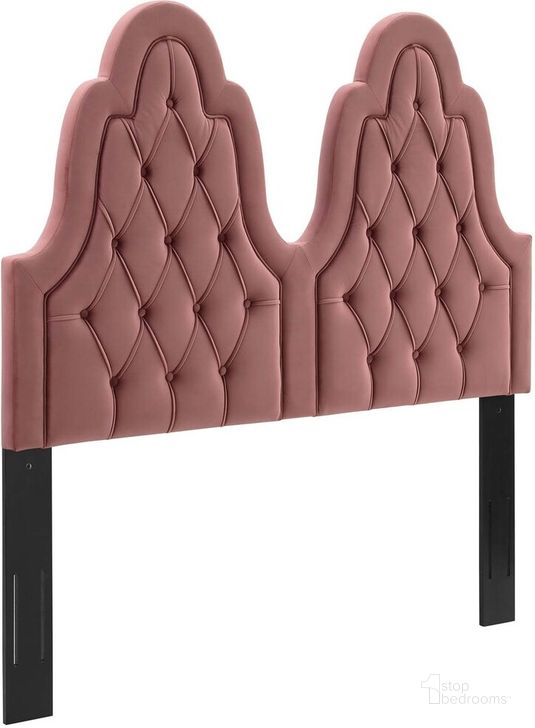The appearance of Augustine Tufted Performance Velvet King/California King Headboard In Dusty Rose designed by Modway in the  interior design. This dusty rose piece of furniture  was selected by 1StopBedrooms from Augustine Collection to add a touch of cosiness and style into your home. Sku: MOD-6415-DUS. Product Type: Headboard. Material: MDF. Image1