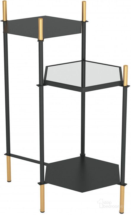 The appearance of Austin Gold and Black Side Table 101467 designed by Zuo Modern in the modern / contemporary interior design. This gold and black piece of furniture  was selected by 1StopBedrooms from Austin Collection to add a touch of cosiness and style into your home. Sku: 101467. Material: Steel. Product Type: Side Table. Image1