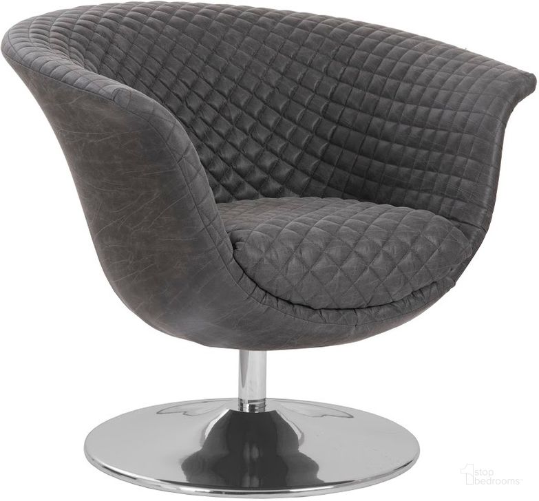 The appearance of Autumn Swivel Chair In Vintage Dark Gray designed by Phillips Collection in the modern / contemporary interior design. This dark gray piece of furniture  was selected by 1StopBedrooms from Autumn Collection to add a touch of cosiness and style into your home. Sku: PH103736. Material: Fabric. Product Type: Swivel Chair.