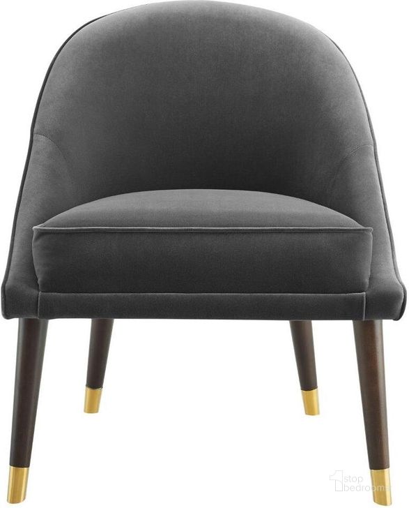 The appearance of Avalon Charcoal Velvet Accent Chair designed by Steve Silver in the modern / contemporary interior design. This charcoal piece of furniture  was selected by 1StopBedrooms from Avalon Collection to add a touch of cosiness and style into your home. Sku: AV850ACC. Material: Wood. Product Type: Accent Chair. Image1