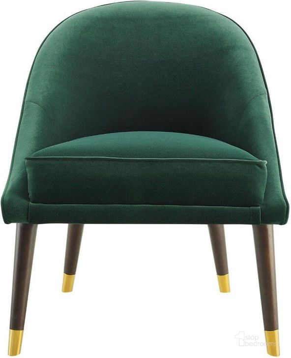 The appearance of Avalon Green Velvet Accent Chair designed by Steve Silver in the modern / contemporary interior design. This green piece of furniture  was selected by 1StopBedrooms from Avalon Collection to add a touch of cosiness and style into your home. Sku: AV850ACG. Material: Wood. Product Type: Accent Chair. Image1