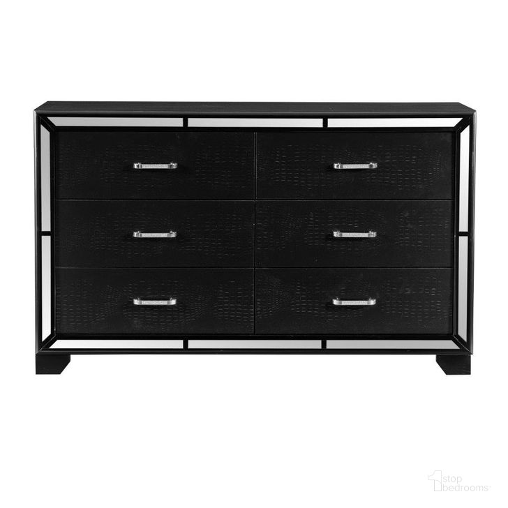 The appearance of Aveline Dresser In Black designed by Homelegance in the glam interior design. This black piece of furniture  was selected by 1StopBedrooms from Aveline Collection to add a touch of cosiness and style into your home. Sku: 1428BK-5. Material: Wood. Product Type: Dresser. Image1