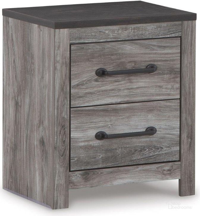 The appearance of Averelina Dark Gray Nightstand designed by FineForm in the modern / contemporary interior design. This dark gray piece of furniture  was selected by 1StopBedrooms from Averelina Collection to add a touch of cosiness and style into your home. Sku: B1290-92. Material: Wood. Product Type: Nightstand. Image1