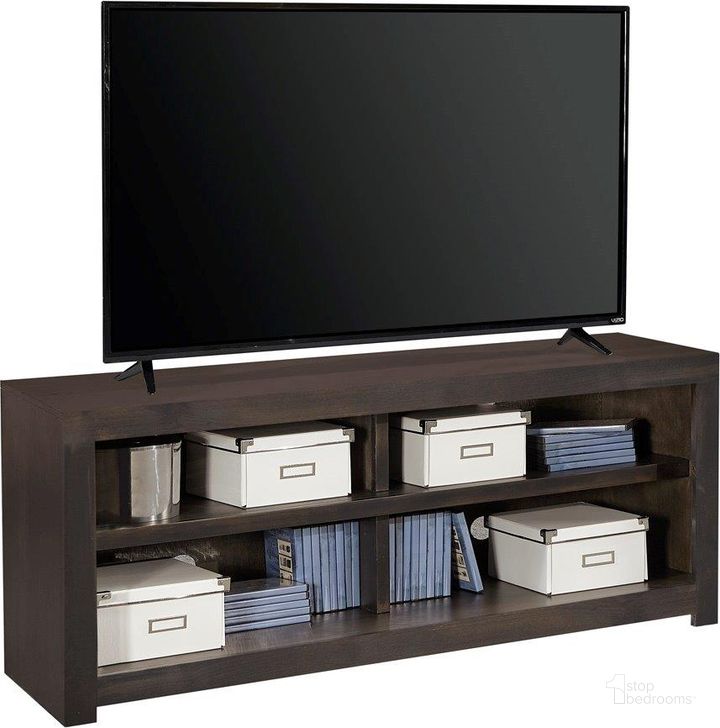 The appearance of Avery Loft 60 Inch Open Console In Black designed by Aspenhome in the modern / contemporary interior design. This black piece of furniture  was selected by 1StopBedrooms from Avery Loft Collection to add a touch of cosiness and style into your home. Sku: DY1022-GHT. Material: Wood. Product Type: TV Console.