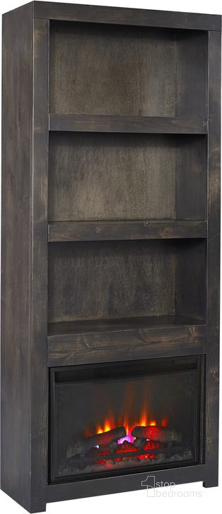 The appearance of Avery Loft 74 Inch Fireplace Display Case In Black designed by Aspenhome in the modern / contemporary interior design. This black piece of furniture  was selected by 1StopBedrooms from Avery Loft Collection to add a touch of cosiness and style into your home. Sku: DY3472F/12-GHT. Material: Wood. Product Type: Console. Image1
