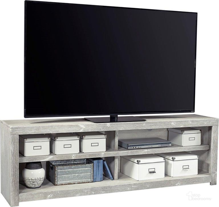 The appearance of Avery Loft 74 Inch Open Console In White designed by Aspenhome in the modern / contemporary interior design. This white piece of furniture  was selected by 1StopBedrooms from Avery Loft Collection to add a touch of cosiness and style into your home. Sku: WDY1023-LIM. Material: Wood. Product Type: TV Console.