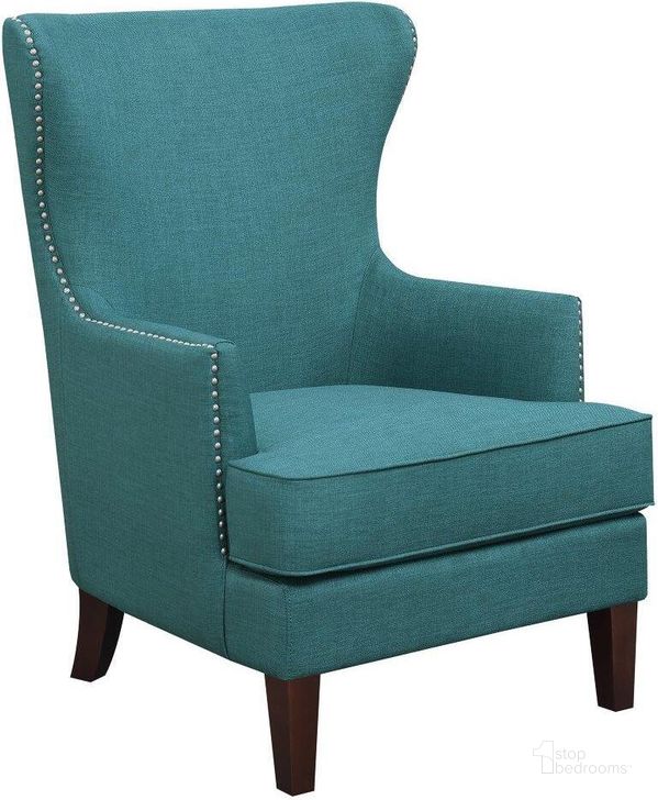 The appearance of Avery Teal Accent Arm Chair designed by Picket House in the transitional interior design. This teal piece of furniture  was selected by 1StopBedrooms from Avery Collection to add a touch of cosiness and style into your home. Sku: UCY087102E. Product Type: Arm Chair. Material: Pine. Image1