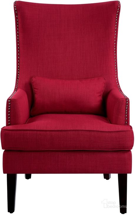 The appearance of Avina Accent Chair In Red designed by Homelegance in the modern / contemporary interior design. This red piece of furniture  was selected by 1StopBedrooms from Avina Collection to add a touch of cosiness and style into your home. Sku: 1296F3S. Product Type: Accent Chair. Material: Textured. Image1