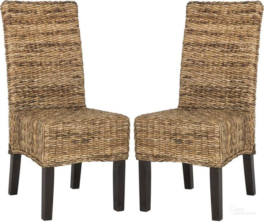 The appearance of Avita Natural Wicker Dining Chair designed by Safavieh in the traditional interior design. This natural piece of furniture  was selected by 1StopBedrooms from Avita Collection to add a touch of cosiness and style into your home. Sku: SEA8012A-SET2. Product Type: Dining Chair. Material: Rattan. Image1