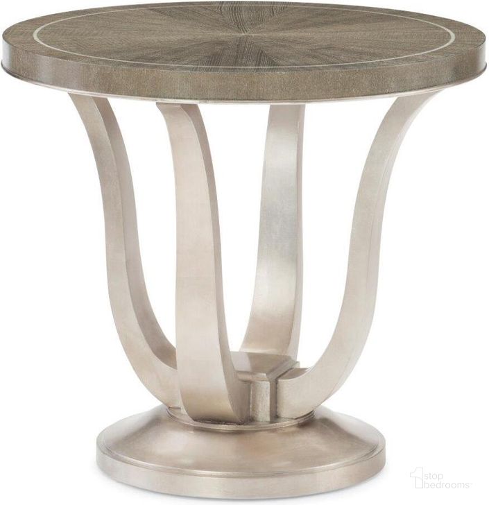 The appearance of Caracole Compositions Avondale Round End Table designed by Caracole in the modern / contemporary interior design. This beige piece of furniture  was selected by 1StopBedrooms from Avondale Collection to add a touch of cosiness and style into your home. Sku: C021-417-411. Product Type: End Table. Image1