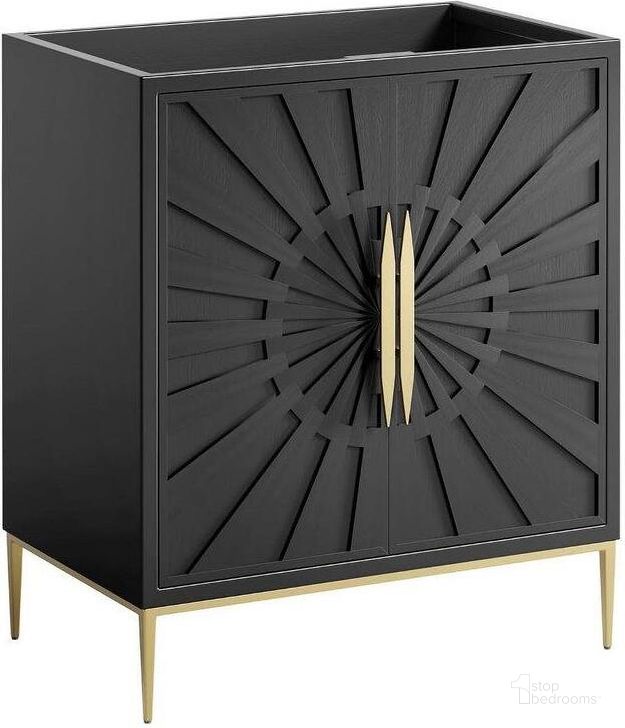 The appearance of Awaken 30 Inch Bathroom Vanity Cabinet In Black designed by Modway in the modern / contemporary interior design. This black piece of furniture  was selected by 1StopBedrooms from Awaken Collection to add a touch of cosiness and style into your home. Sku: EEI-6161-BLK. Material: Wood. Product Type: Bathroom Vanity. Image1