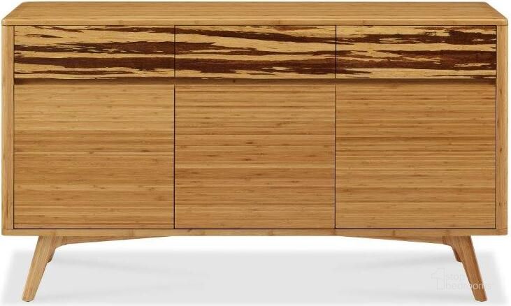 The appearance of Azara Caramelized Sideboard designed by Greenington in the transitional interior design. This caramelized piece of furniture  was selected by 1StopBedrooms from Azara Collection to add a touch of cosiness and style into your home. Sku: GA0006CA. Product Type: Sideboard. Material: Bamboo. Image1