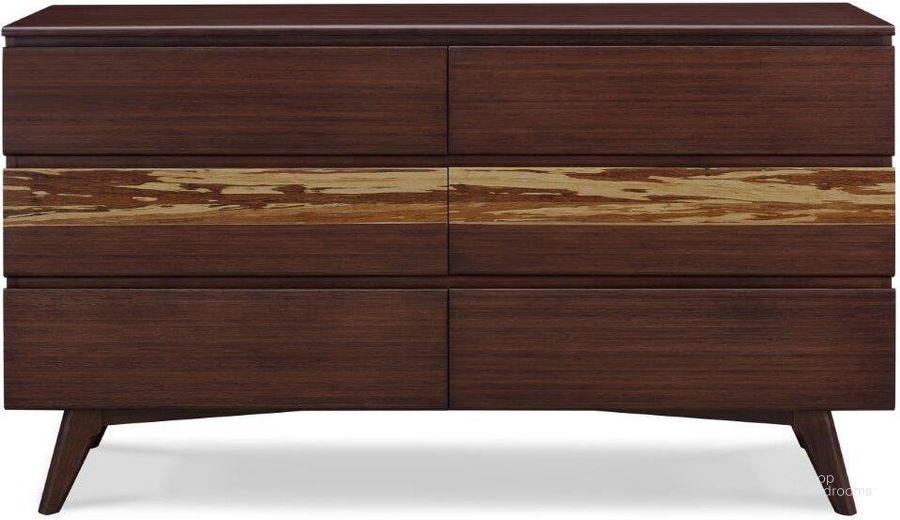 The appearance of Azara Sable Six Drawer Double Dresser designed by Greenington in the transitional interior design. This sable piece of furniture  was selected by 1StopBedrooms from Azara Collection to add a touch of cosiness and style into your home. Sku: GA0005SA. Product Type: Dresser. Material: Bamboo. Image1