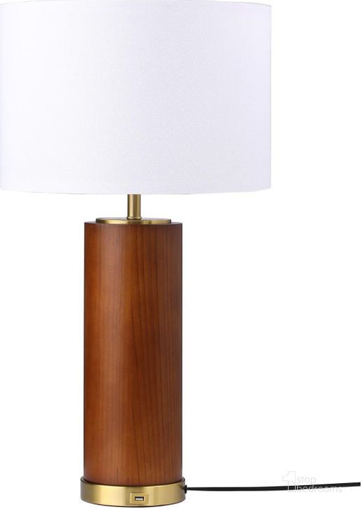 The appearance of Aziel Drum Shade Bedside Table Lamp In Cappuccino and Gold designed by Coaster in the transitional interior design. This cappuccino/gold piece of furniture  was selected by 1StopBedrooms from Aziel Collection to add a touch of cosiness and style into your home. Sku: 920209. Material: Wood. Product Type: Table Lamp. Image1