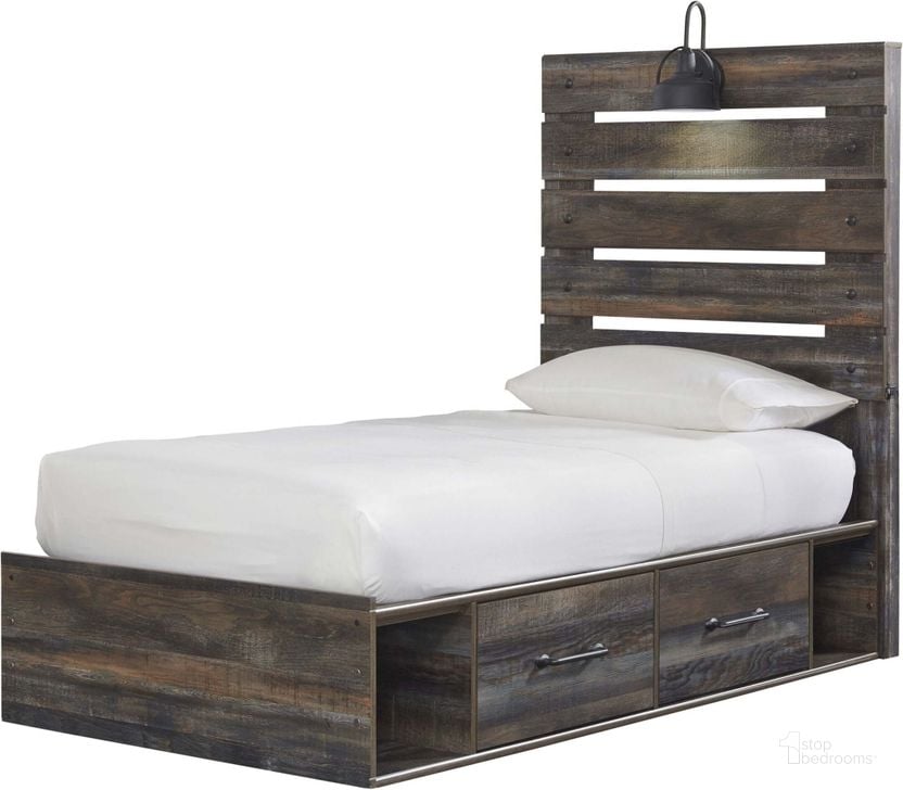 The appearance of Drystan Multi Twin Panel Bed with Underbed Storage designed by Signature Design by Ashley in the rustic / southwestern interior design. This multi piece of furniture  was selected by 1StopBedrooms from Drystan Collection to add a touch of cosiness and style into your home. Sku: B211-53;B211-52;B211-150;B100-11. Bed Type: Storage Bed. Material: Wood. Product Type: Storage Bed. Bed Size: Twin. Image1