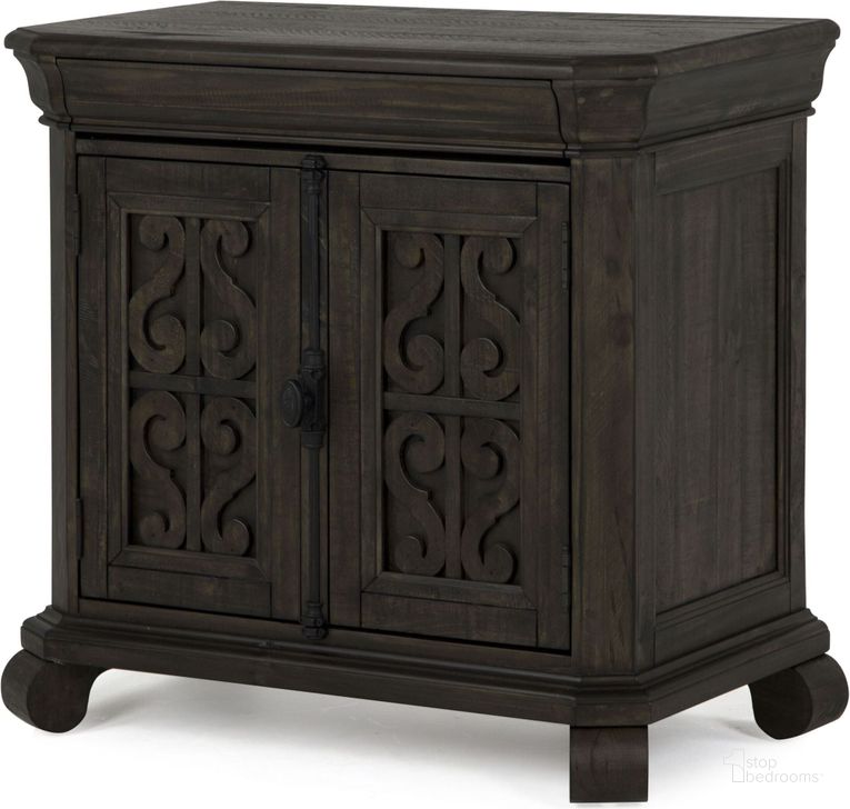 The appearance of Bellamy Peppercorn Bachelor Chest designed by Magnussen in the transitional interior design. This brown piece of furniture  was selected by 1StopBedrooms from Bellamy Collection to add a touch of cosiness and style into your home. Sku: B2491-07. Material: Wood. Product Type: Chest. Image1