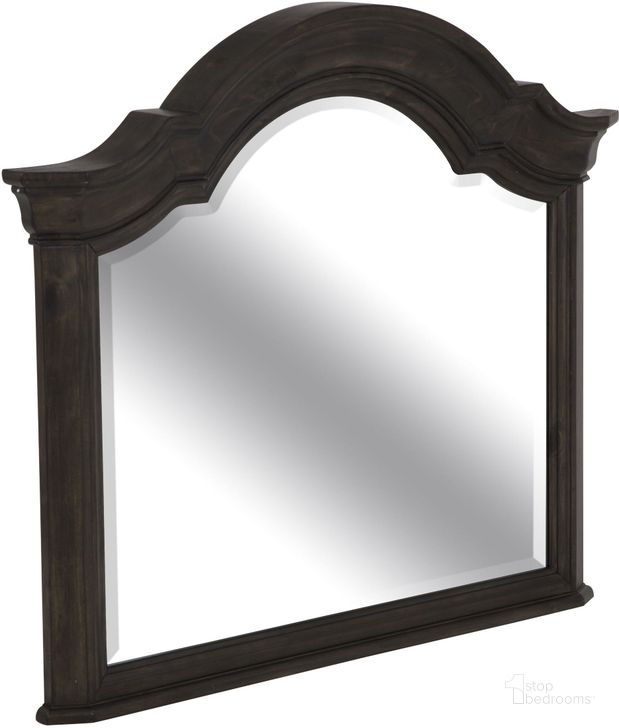 The appearance of Bellamy Peppercorn Shaped Mirror designed by Magnussen in the transitional interior design. This brown piece of furniture  was selected by 1StopBedrooms from Bellamy Collection to add a touch of cosiness and style into your home. Sku: B2491-45. Material: Glass. Product Type: Dresser Mirror. Image1