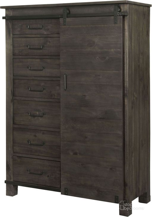 The appearance of Abington Weathered Charcoal Door Chest designed by Magnussen in the transitional interior design. This gray piece of furniture  was selected by 1StopBedrooms from Abington Collection to add a touch of cosiness and style into your home. Sku: B3804-13. Material: Wood. Product Type: Chest. Image1
