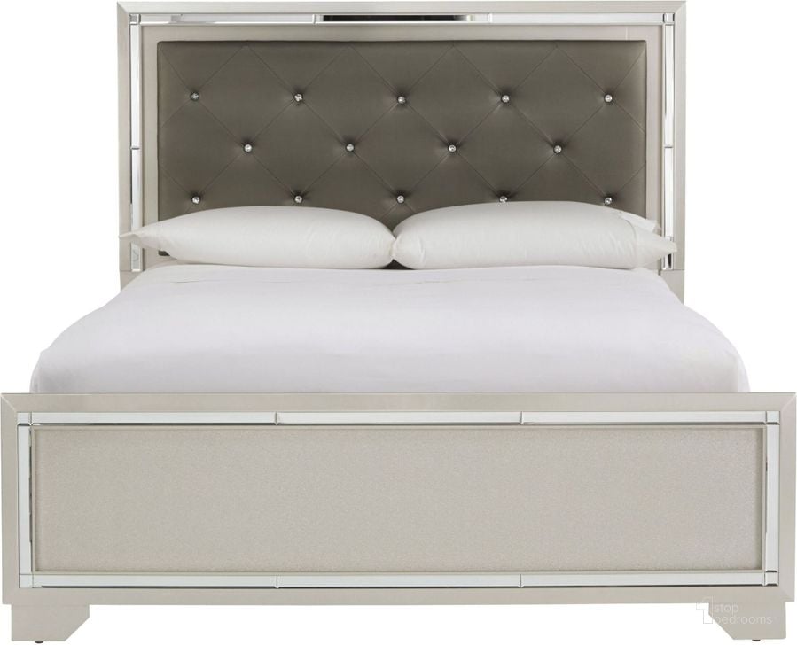 Lonnix Silver Upholstered Panel Bedroom Set By Ashley Furniture ...