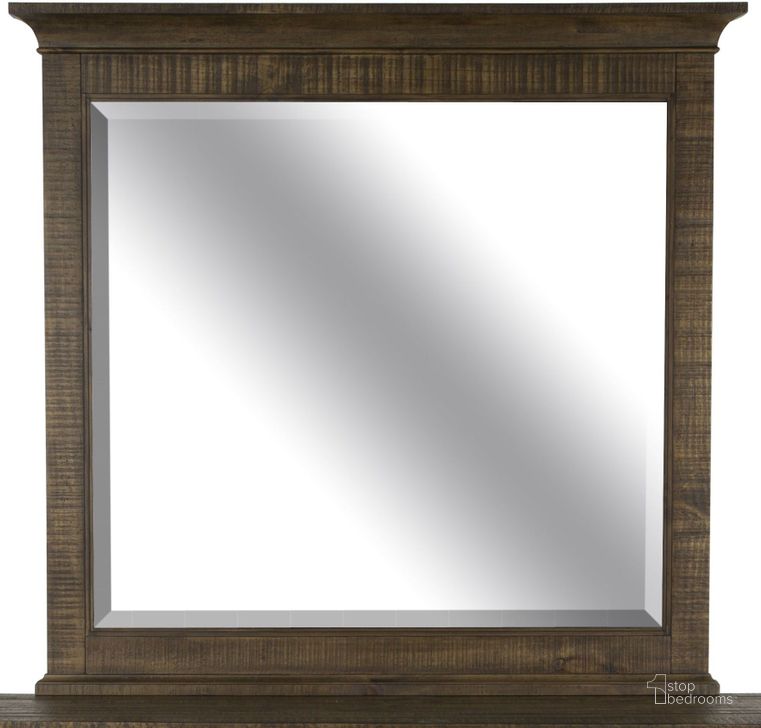 The appearance of Bay Creek Toasted Nutmeg Landscape Mirror designed by Magnussen in the modern / contemporary interior design. This brown piece of furniture  was selected by 1StopBedrooms from Bay Creek Collection to add a touch of cosiness and style into your home. Sku: B4398-40. Material: Glass. Product Type: Dresser Mirror. Image1