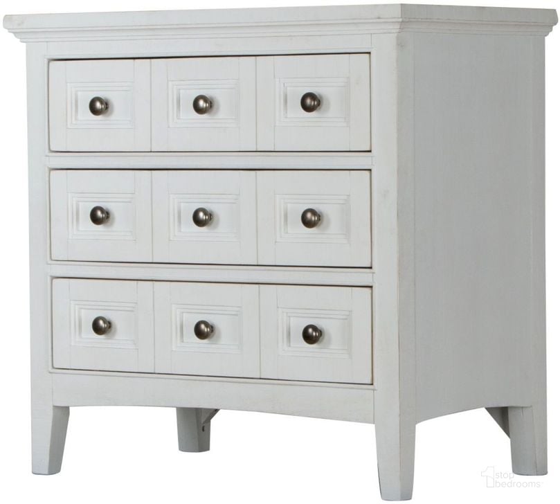 The appearance of Heron Cove Chalk White Drawer Nightstand designed by Magnussen in the modern / contemporary interior design. This white piece of furniture  was selected by 1StopBedrooms from Heron Cove Collection to add a touch of cosiness and style into your home. Sku: B4400-01. Material: Wood. Product Type: Nightstand. Image1