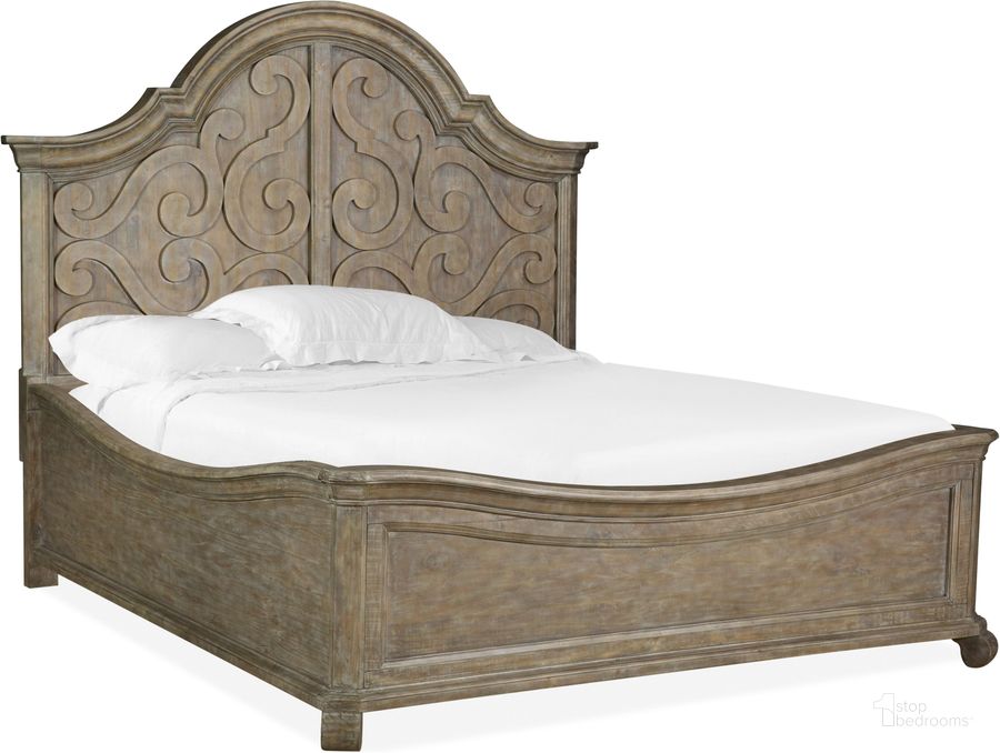 The appearance of Tinley Park Dove Tail Grey Queen Shaped Panel Bed designed by Magnussen in the traditional interior design. This brown piece of furniture  was selected by 1StopBedrooms from Tinley Park Collection to add a touch of cosiness and style into your home. Sku: B4646-55H;B4646-55F;B4646-55R. Bed Type: Panel Bed. Product Type: Panel Bed. Bed Size: Queen.