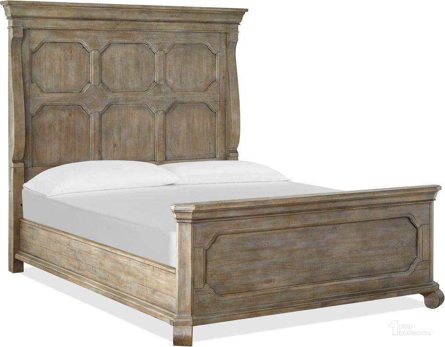 The appearance of Tinley Park Dove Tail Grey Queen Panel Bed designed by Magnussen in the traditional interior design. This brown piece of furniture  was selected by 1StopBedrooms from Tinley Park Collection to add a touch of cosiness and style into your home. Sku: B4646-54H;B4646-54F;B4646-54R. Bed Type: Panel Bed. Product Type: Panel Bed. Bed Size: Queen.