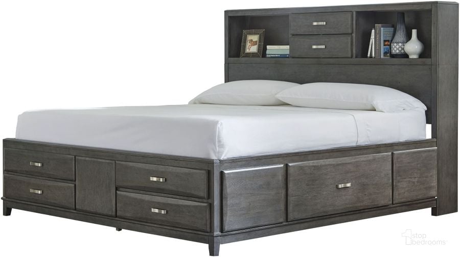 The appearance of Caitbrook Gray Full Storage Bed designed by Signature Design by Ashley in the modern / contemporary interior design. This gray piece of furniture  was selected by 1StopBedrooms from Caitbrook Collection to add a touch of cosiness and style into your home. Sku: B476-77;B476-74;B476-88. Bed Type: Storage Bed. Material: Wood. Product Type: Storage Bed. Bed Size: Full. Image1