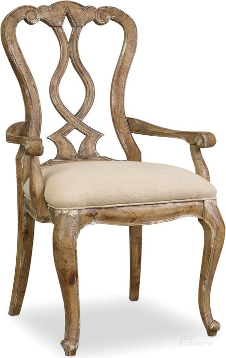 The appearance of Chatelet Soft Amber Splat Back Arm Chair Set Of 2 designed by Hooker in the traditional interior design. This light brown piece of furniture  was selected by 1StopBedrooms from Chatelet Collection to add a touch of cosiness and style into your home. Sku: 5300-75400. Material: Fabric. Product Type: Arm Chair. Image1