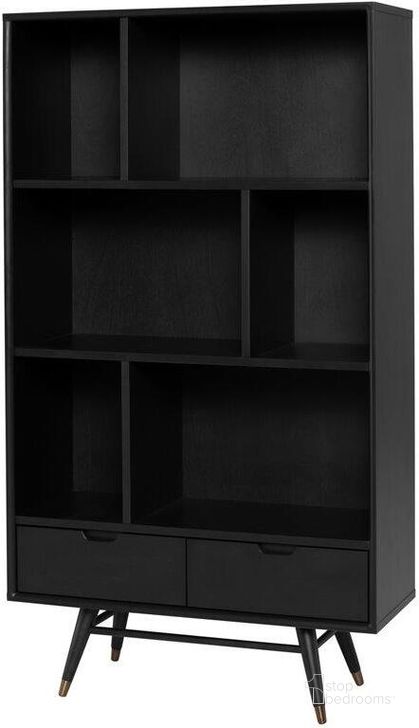 The appearance of Baas Bookcase Shelving In Black HGST154 designed by Nuevo in the modern / contemporary interior design. This black piece of furniture  was selected by 1StopBedrooms from Baas Collection to add a touch of cosiness and style into your home. Sku: HGST154. Material: Wood. Product Type: Bookcase. Image1