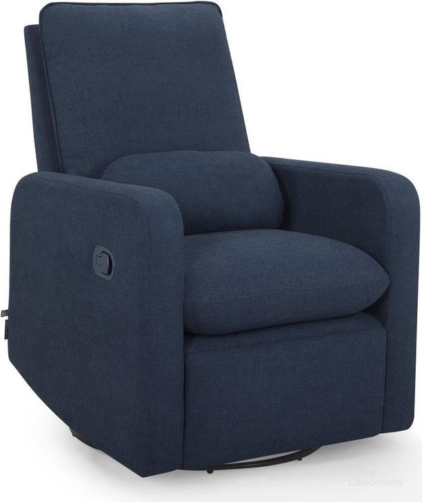 The appearance of Babygap Cloud Recliner With Livesmart Evolve With Sustainable Performance Fabric In Sailor Blue designed by Delta Children in the modern / contemporary interior design. This blue piece of furniture  was selected by 1StopBedrooms from Cloud Collection to add a touch of cosiness and style into your home. Sku: W81189E-1486. Material: Wood. Product Type: Recliner. Image1