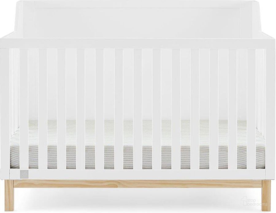 The appearance of Babygap Oxford 6 In 1 Convertible Crib - Greenguard Gold Certified In Bianca White With Natural designed by Delta Children in the modern / contemporary interior design. This white and natural piece of furniture  was selected by 1StopBedrooms from Oxford Collection to add a touch of cosiness and style into your home. Sku: W174150-123. Material: Wood. Product Type: Crib. Image1