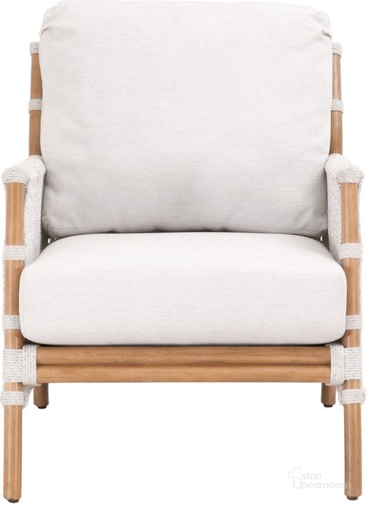 The appearance of Bacara Club Chair designed by Essentials For Living in the coastal interior design. This natural rattan piece of furniture  was selected by 1StopBedrooms from Bacara Collection to add a touch of cosiness and style into your home. Sku: 6822.WHT/WHT/NR. Material: Wood. Product Type: Accent Chair. Image1