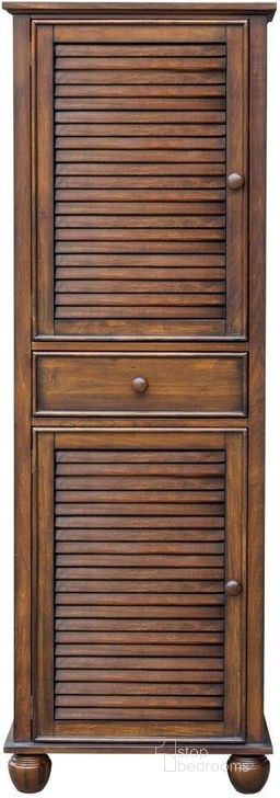 The appearance of Bahama Shutter Wood Drawer Tall Cabinet designed by Sunset Trading in the modern / contemporary interior design. This walnut piece of furniture  was selected by 1StopBedrooms from Bahama Shutter Wood Collection to add a touch of cosiness and style into your home. Sku: CF-1145-0158. Material: Wood. Product Type: Cabinet. Image1