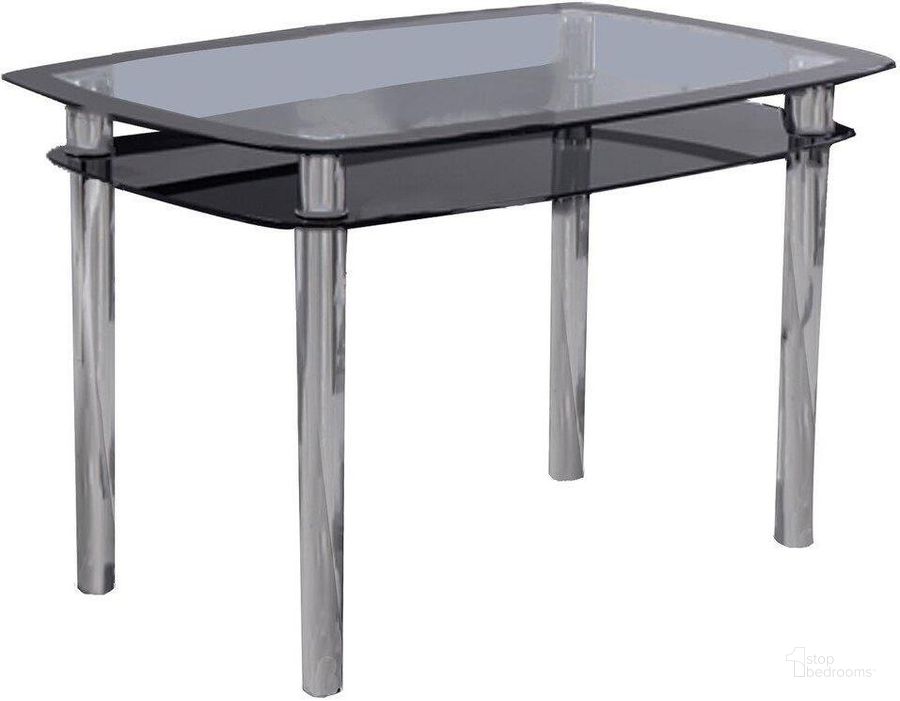 The appearance of Bailee Contemporary Glass And Stainless Steel Dining Table In Chrome designed by Best Master Furniture in the modern / contemporary interior design. This chrome piece of furniture  was selected by 1StopBedrooms from Bailee Collection to add a touch of cosiness and style into your home. Sku: T06T. Table Base Style: Legs. Material: Glass. Product Type: Dining Table. Table Top Shape: Rectangular. Size: 32". Image1