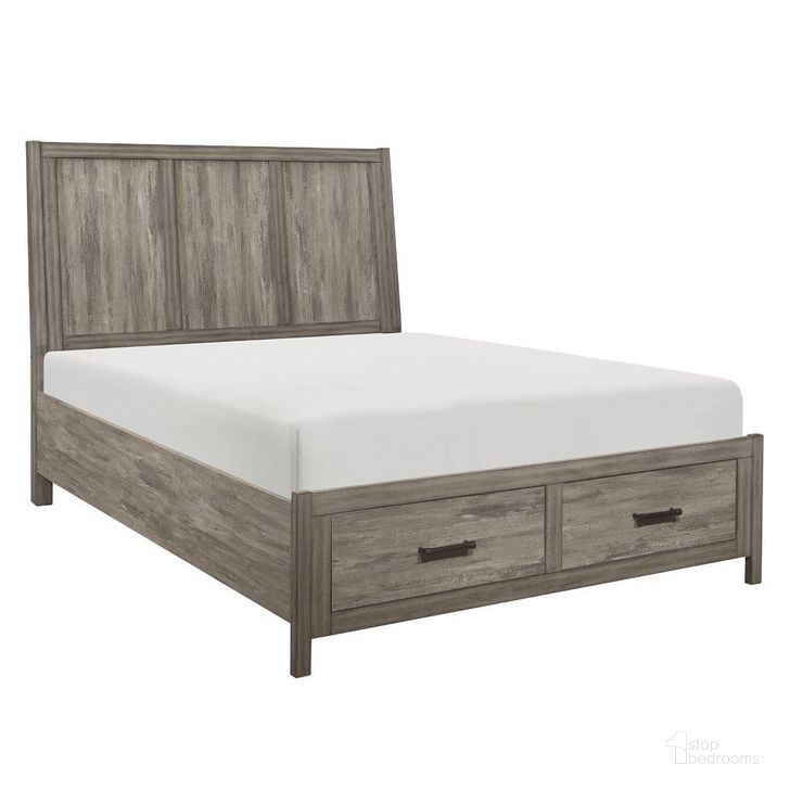The appearance of Bainbridge Weathered Gray Queen Platform Storage Bed designed by Homelegance in the transitional interior design. This gray piece of furniture  was selected by 1StopBedrooms from Bainbridge Collection to add a touch of cosiness and style into your home. Sku: 1526-1;1526-2;1526-3. Bed Type: Storage Bed. Material: Wood. Product Type: Storage Bed. Bed Size: Queen. Image1