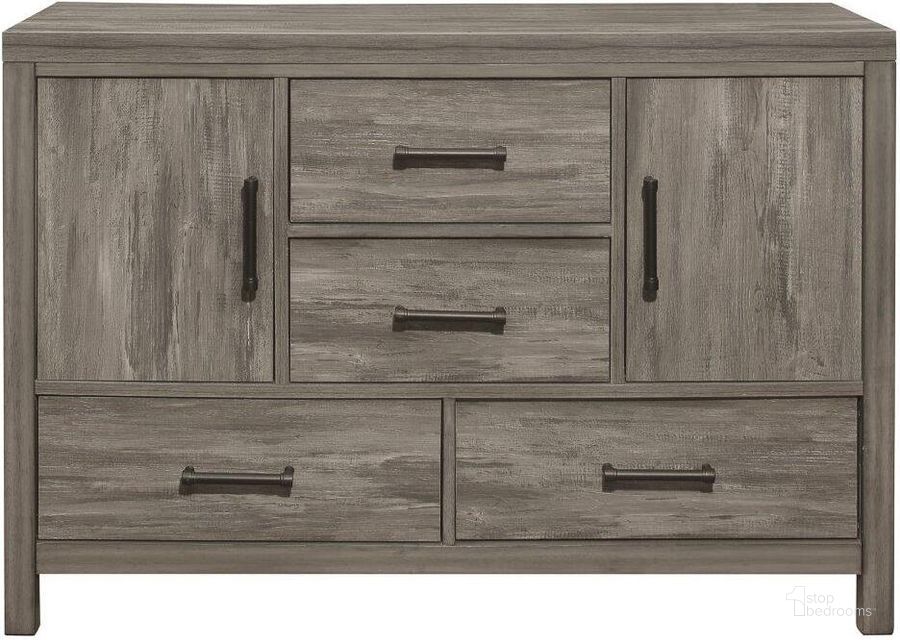 The appearance of Bainbridge Weathered Gray Server designed by Homelegance in the transitional interior design. This gray piece of furniture  was selected by 1StopBedrooms from Bainbridge Collection to add a touch of cosiness and style into your home. Sku: 1526-40. Material: Wood. Product Type: Buffets, Sideboards and Server. Image1