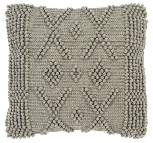The appearance of Baird Pillow in Light Grey designed by Safavieh in the modern / contemporary interior design. This light grey piece of furniture  was selected by 1StopBedrooms from Baird Collection to add a touch of cosiness and style into your home. Sku: PLS121B-2020. Material: Cotton. Product Type: Pillow. Image1