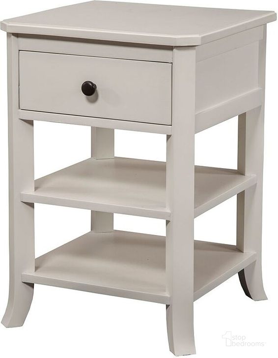 The appearance of Baker White Drawer Nightstand designed by Alpine in the transitional interior design. This white piece of furniture  was selected by 1StopBedrooms from Baker Collection to add a touch of cosiness and style into your home. Sku: 977-W-02. Material: Wood. Product Type: Nightstand. Image1