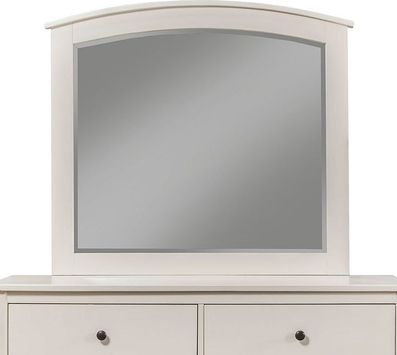 The appearance of Baker White Mirror designed by Alpine in the transitional interior design. This white piece of furniture  was selected by 1StopBedrooms from Baker Collection to add a touch of cosiness and style into your home. Sku: 977-W-06. Material: Wood. Product Type: Dresser Mirror. Image1