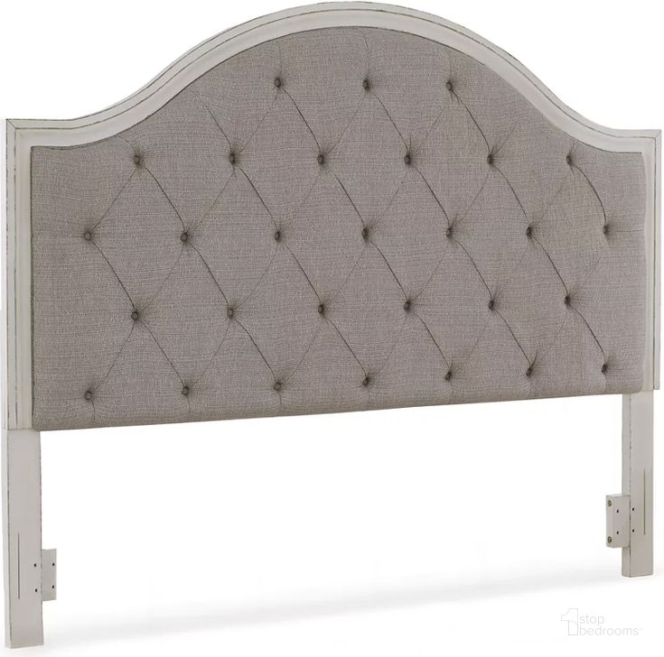 The appearance of Baldev Two-tone King Bed Frame & Headboard designed by Windsor Home in the traditional interior design. This two-tone piece of furniture  was selected by 1StopBedrooms from Baldev Collection to add a touch of cosiness and style into your home. Sku: B773-58. Material: Fabric. Product Type: Headboard. Bed Size: King. Image1