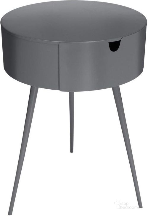 The appearance of Bali Grey Night Stand designed by Meridian in the modern / contemporary interior design. This grey piece of furniture  was selected by 1StopBedrooms from Bali Collection to add a touch of cosiness and style into your home. Sku: 835Grey. Product Type: Nightstand. Material: Iron. Image1