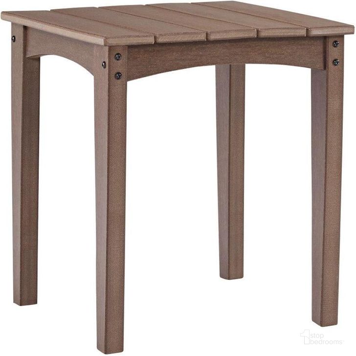 The appearance of Balian Brown Outdoor Table 0qd24494910 designed by Off 5th Home in the transitional interior design. This brown piece of furniture  was selected by 1StopBedrooms from Balian Collection to add a touch of cosiness and style into your home. Sku: P420-702. Product Type: Outdoor Table. Image1