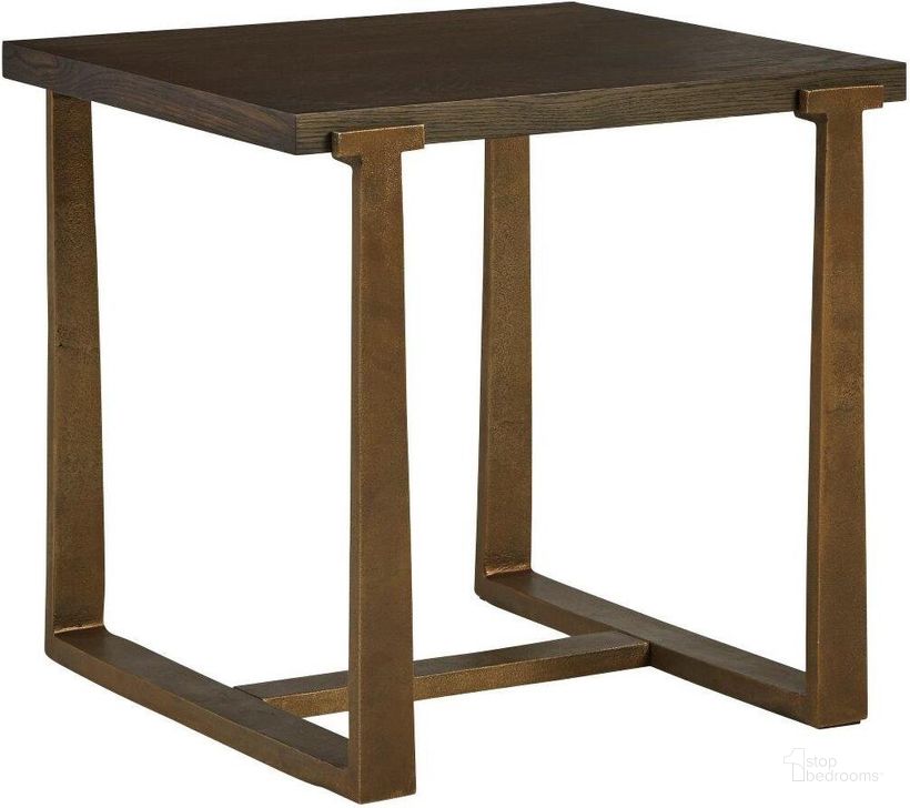 The appearance of Balintmore Brown And Gold 22 Inch End Table designed by Signature Design by Ashley in the modern / contemporary interior design. This brown/gold piece of furniture  was selected by 1StopBedrooms from Balintmore Collection to add a touch of cosiness and style into your home. Sku: T967-3. Material: Metal. Product Type: End Table. Image1