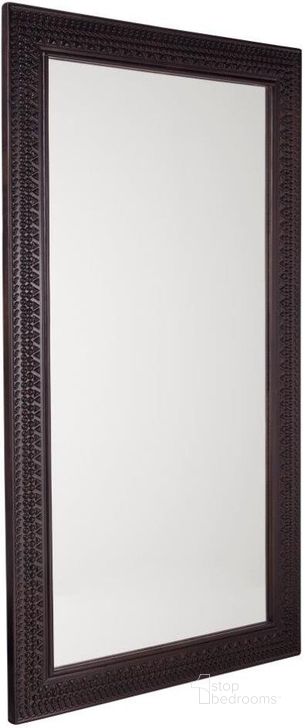 The appearance of Balintmore Dark Brown Floor Mirror designed by Signature Design by Ashley in the transitional interior design. This dark brown piece of furniture  was selected by 1StopBedrooms from Balintmore Collection to add a touch of cosiness and style into your home. Sku: A8010276. Material: Wood. Product Type: Floor Mirror. Image1