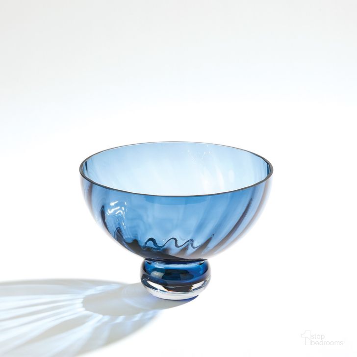 The appearance of Ball Footed Small Bowl In Blue designed by Global Views in the modern / contemporary interior design. This blue piece of furniture  was selected by 1StopBedrooms from Ball Collection to add a touch of cosiness and style into your home. Sku: 6.60617. Material: Glass. Product Type: Bowl. Image1