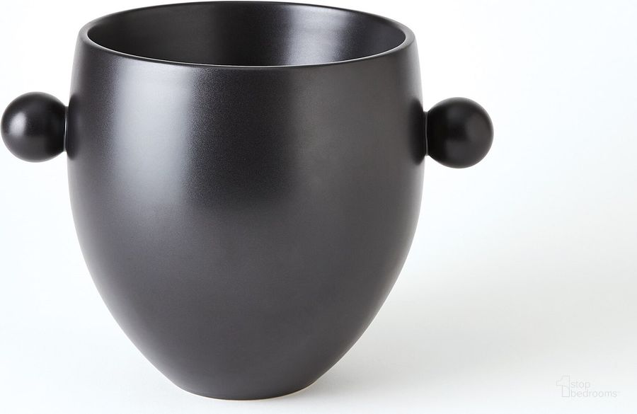 The appearance of Ball Handled Ice Bucket In Black designed by Global Views in the modern / contemporary interior design. This black piece of furniture  was selected by 1StopBedrooms from Ball Collection to add a touch of cosiness and style into your home. Sku: 1.10853. Material: Ceramic. Product Type: Decorative Accessory. Image1