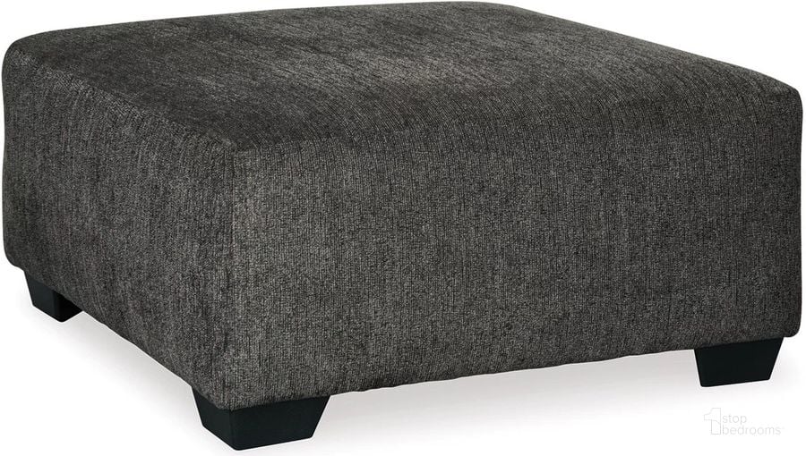 The appearance of Ballinasloe Oversized Accent Ottoman In Smoke designed by Signature Design by Ashley in the modern / contemporary interior design. This smoke piece of furniture  was selected by 1StopBedrooms from Ballinasloe Collection to add a touch of cosiness and style into your home. Sku: 8070308. Material: Fabric. Product Type: Ottoman. Image1
