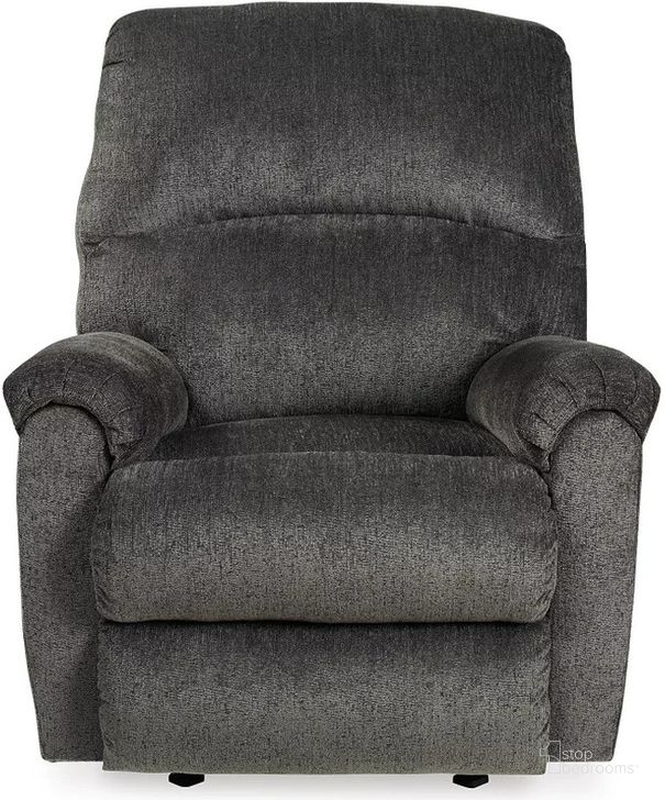 The appearance of Ballinasloe Recliner In Smoke designed by Signature Design by Ashley in the transitional interior design. This smoke piece of furniture  was selected by 1StopBedrooms from Ballinasloe Collection to add a touch of cosiness and style into your home. Sku: 8070325. Material: Fabric. Product Type: Recliner. Image1